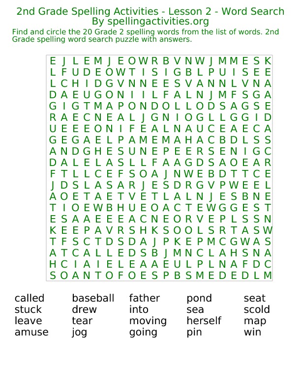 Word Search For Grade 2 K5 Learning Download Word Search On Year 2 Common Exception Words